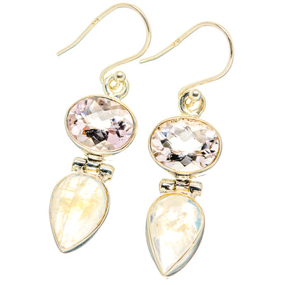 Rainbow Moonstone Earrings handcrafted by Ana Silver Co - EARR429723 - Photo 2