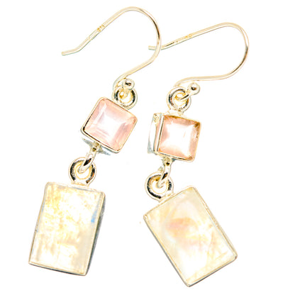 Rainbow Moonstone Earrings handcrafted by Ana Silver Co - EARR429726 - Photo 2