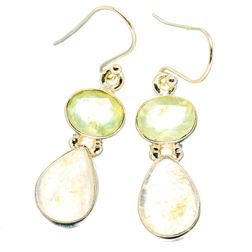 Rainbow Moonstone Earrings handcrafted by Ana Silver Co - EARR429727 - Photo 2
