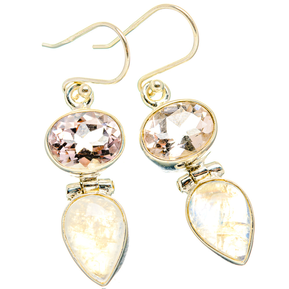 Rainbow Moonstone Earrings handcrafted by Ana Silver Co - EARR429735 - Photo 2