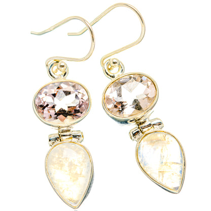 Rainbow Moonstone Earrings handcrafted by Ana Silver Co - EARR429735 - Photo 2