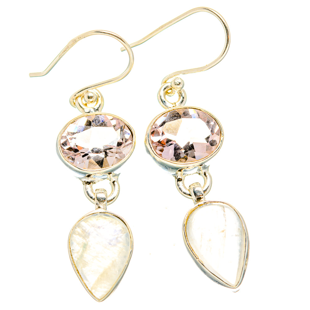 Rainbow Moonstone Earrings handcrafted by Ana Silver Co - EARR429741 - Photo 2