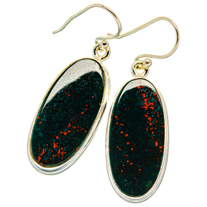 Bloodstone Earrings handcrafted by Ana Silver Co - EARR429799 - Photo 2