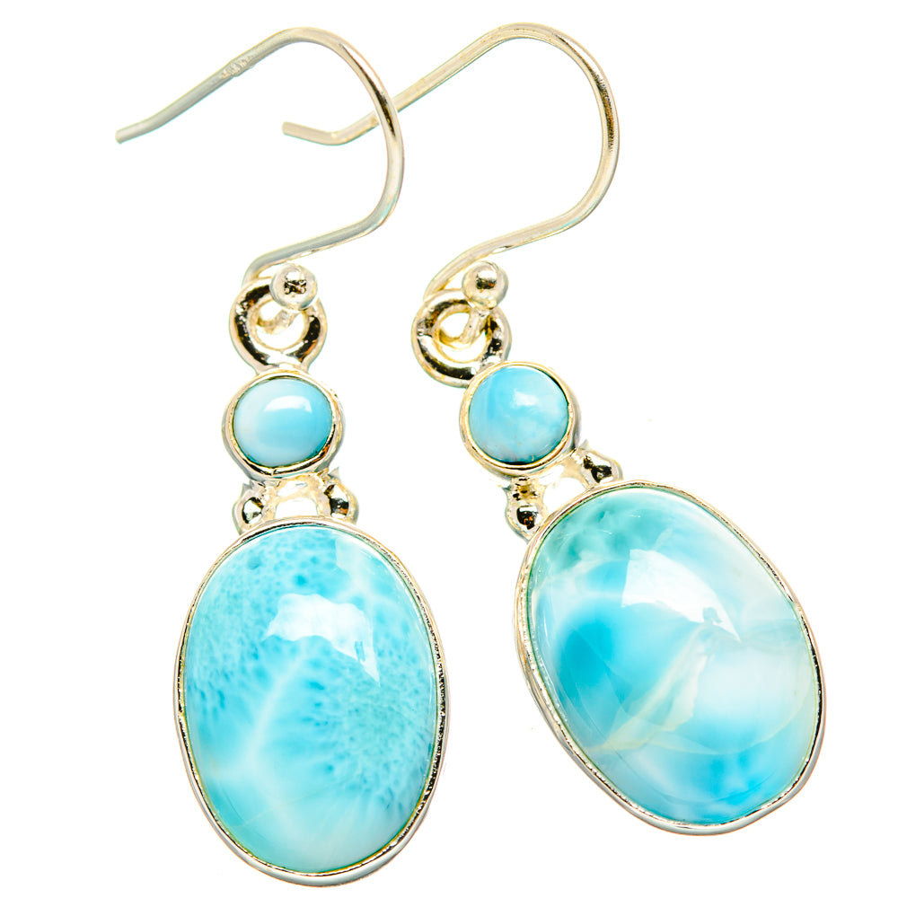 Larimar Earrings handcrafted by Ana Silver Co - EARR429823 - Photo 2