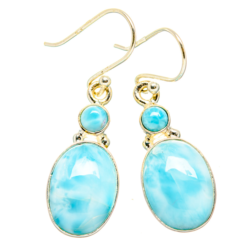 Larimar Earrings handcrafted by Ana Silver Co - EARR429864 - Photo 2