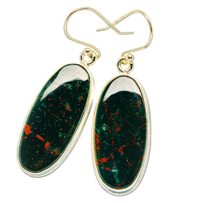 Bloodstone Earrings handcrafted by Ana Silver Co - EARR429867 - Photo 2