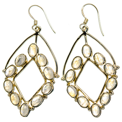 Rainbow Moonstone Earrings handcrafted by Ana Silver Co - EARR429878 - Photo 2