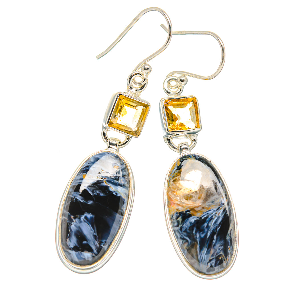 Pietersite Earrings handcrafted by Ana Silver Co - EARR429888 - Photo 2