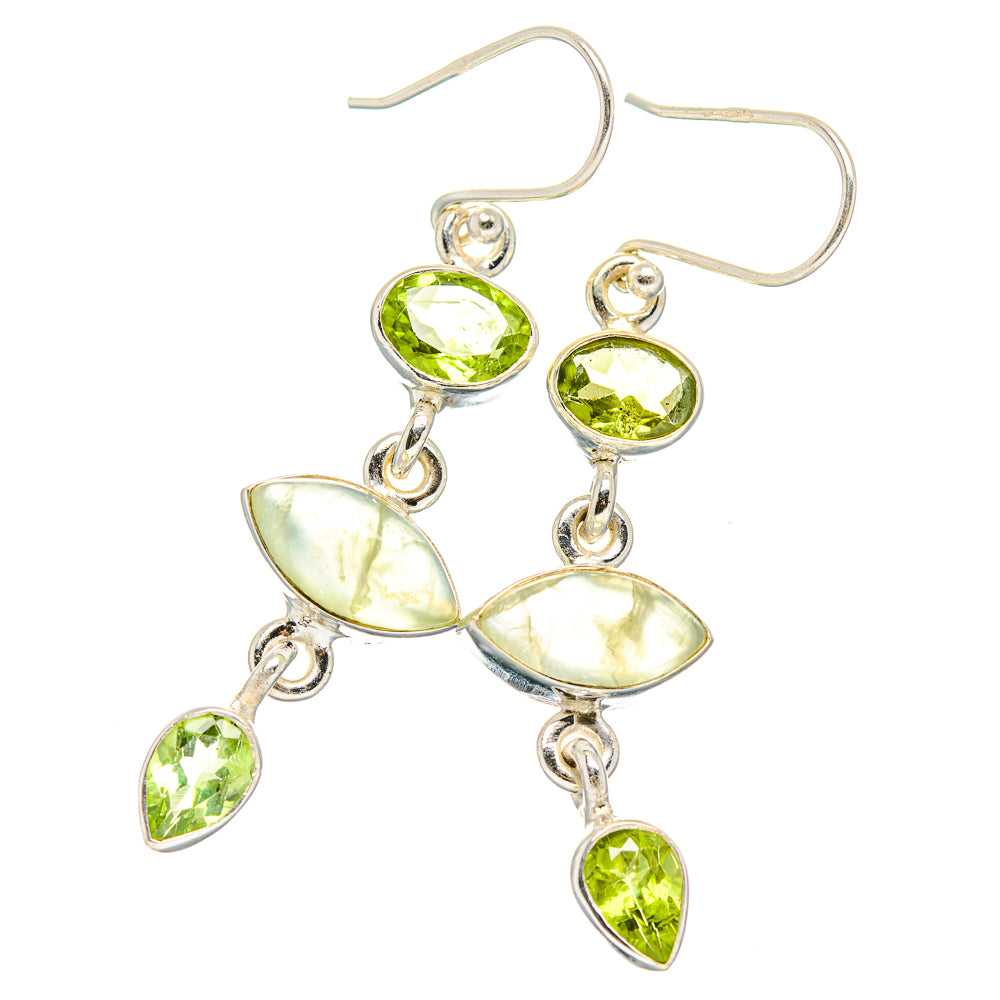 Prehnite Earrings handcrafted by Ana Silver Co - EARR429891 - Photo 2