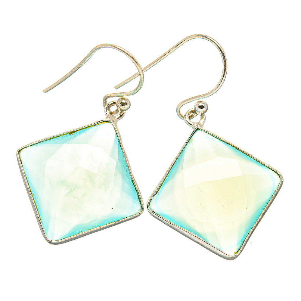 Aqua Chalcedony Earrings handcrafted by Ana Silver Co - EARR429895 - Photo 2