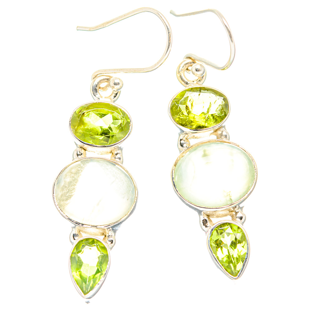 Prehnite Earrings handcrafted by Ana Silver Co - EARR429910 - Photo 2