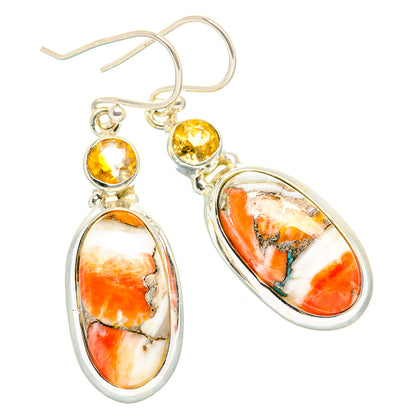 Spiny Oyster Turquoise Earrings handcrafted by Ana Silver Co - EARR429918 - Photo 2