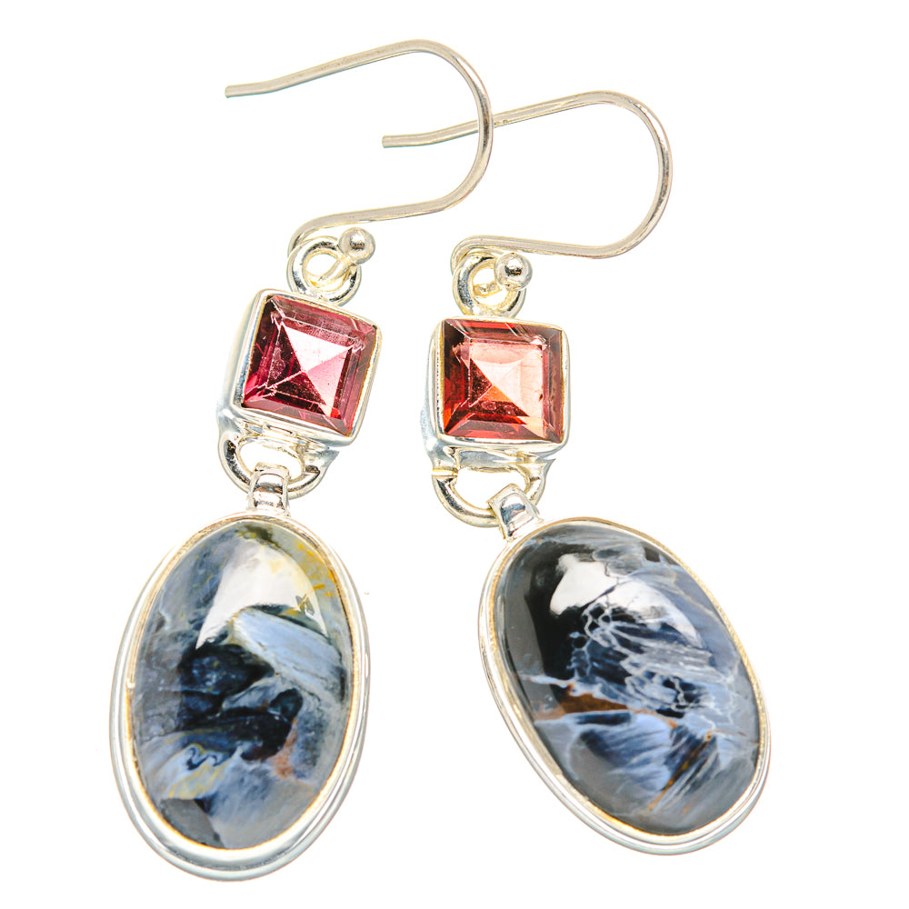 Pietersite Earrings handcrafted by Ana Silver Co - EARR429919 - Photo 2
