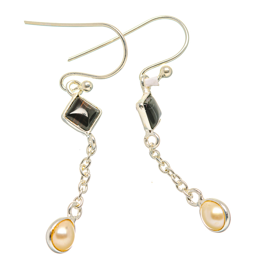 Black Onyx Earrings handcrafted by Ana Silver Co - EARR429928 - Photo 2