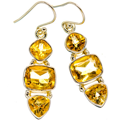 Citrine Earrings handcrafted by Ana Silver Co - EARR429931 - Photo 2