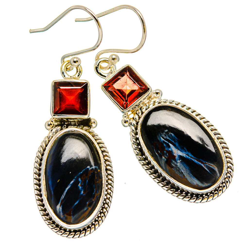 Pietersite Earrings handcrafted by Ana Silver Co - EARR429935 - Photo 2