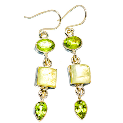Prehnite Earrings handcrafted by Ana Silver Co - EARR429936 - Photo 2