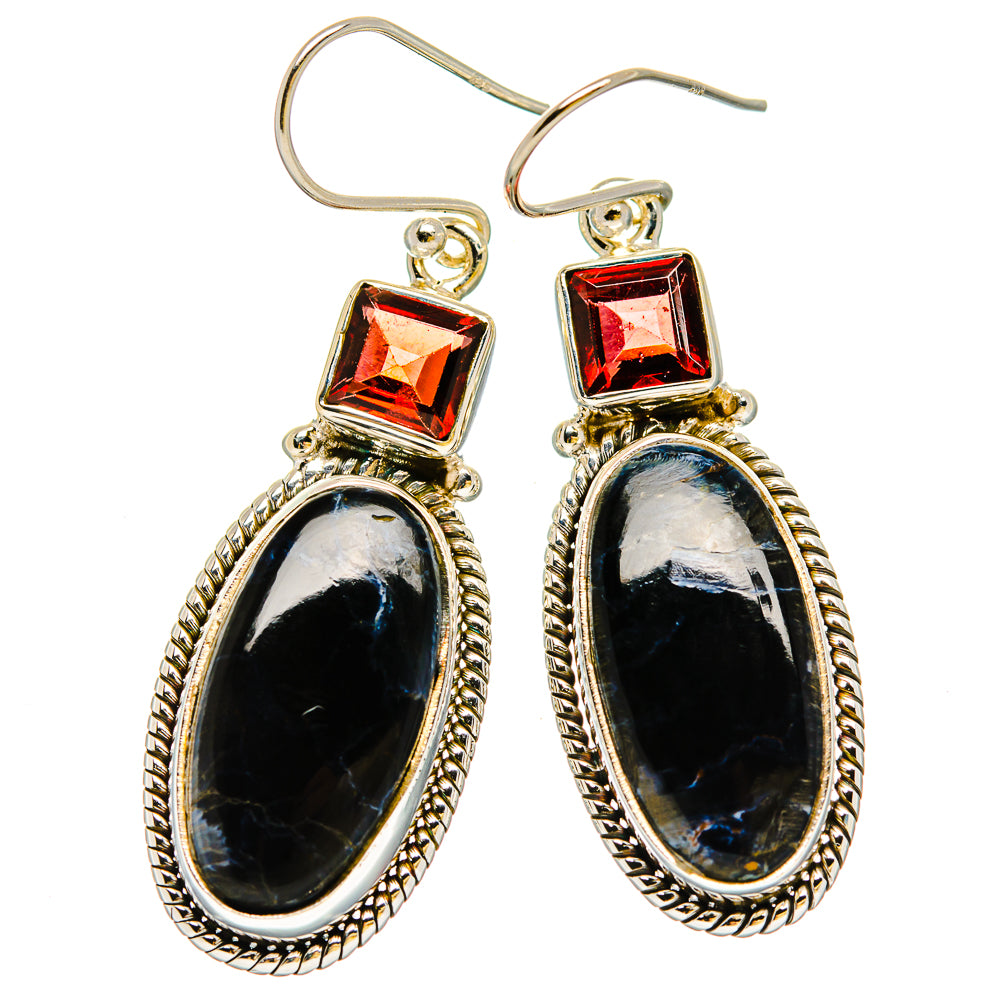 Pietersite Earrings handcrafted by Ana Silver Co - EARR429940 - Photo 2