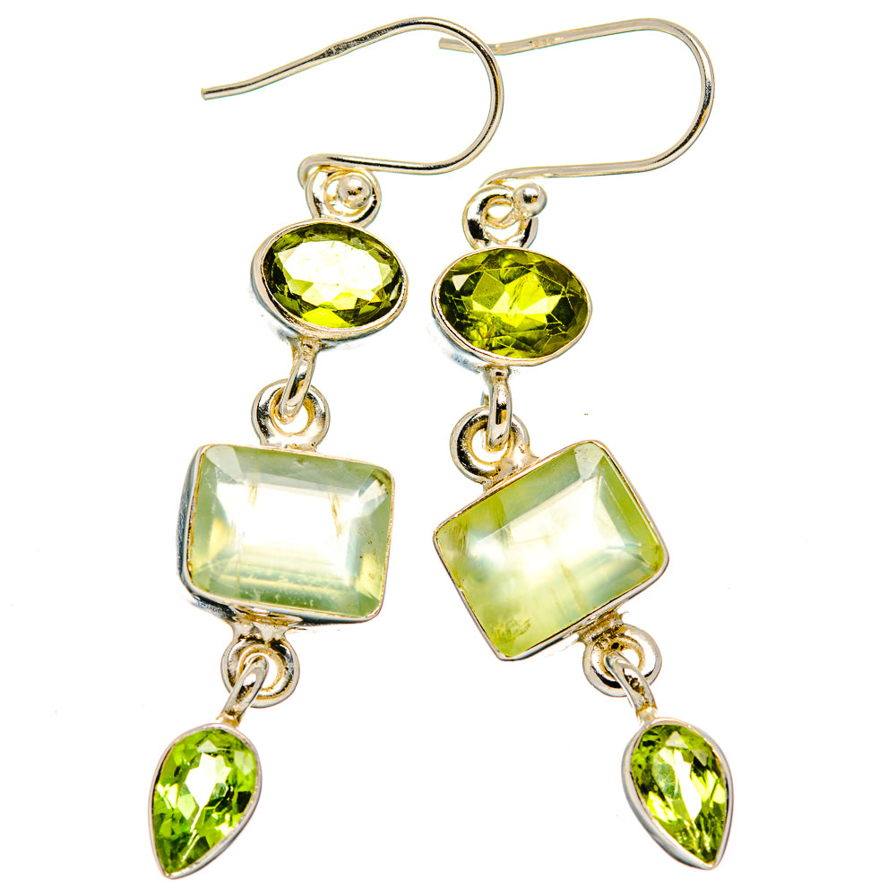 Prehnite Earrings handcrafted by Ana Silver Co - EARR429941 - Photo 2