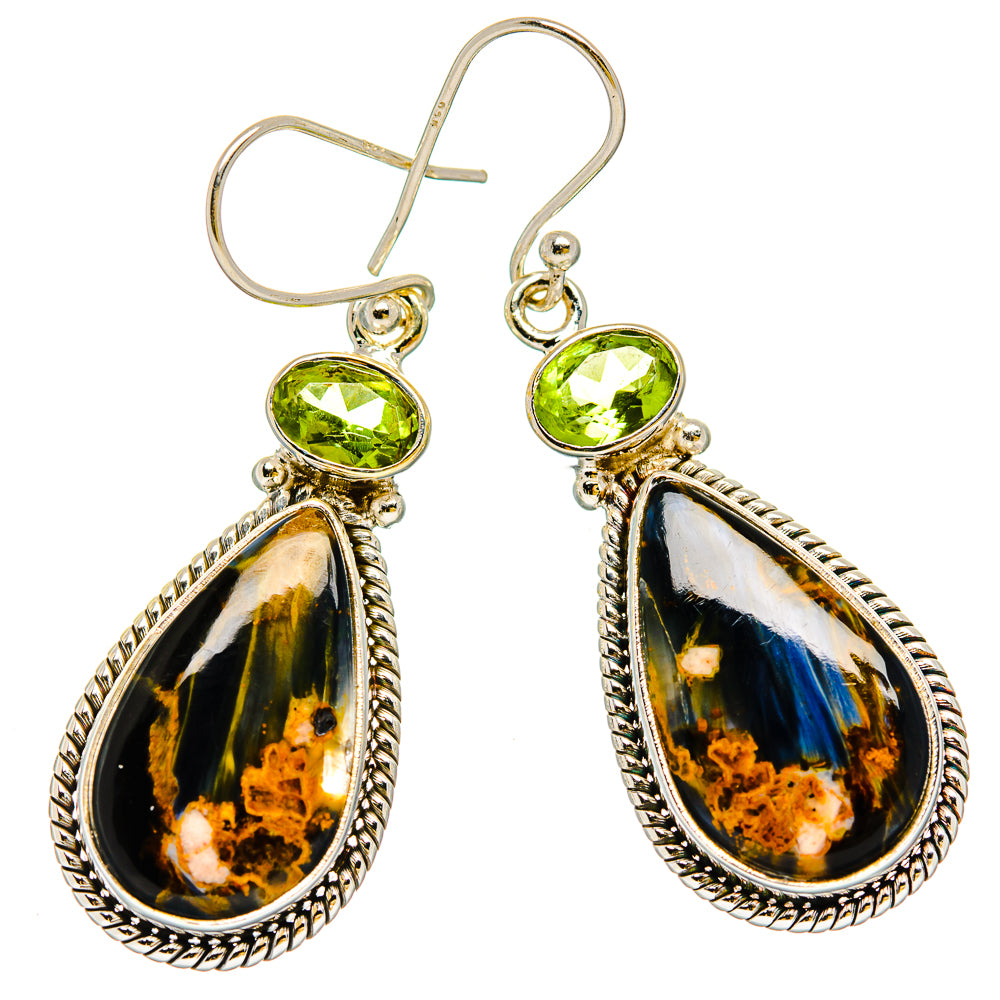 Pietersite Earrings handcrafted by Ana Silver Co - EARR429942 - Photo 2