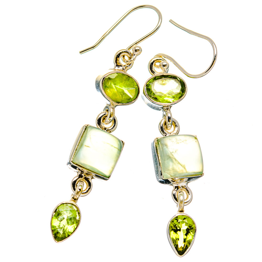 Prehnite Earrings handcrafted by Ana Silver Co - EARR429943 - Photo 2