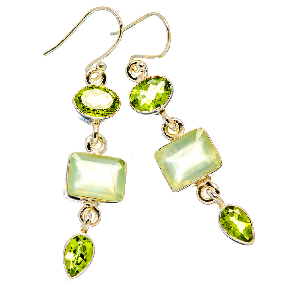 Prehnite Earrings handcrafted by Ana Silver Co - EARR429946 - Photo 2
