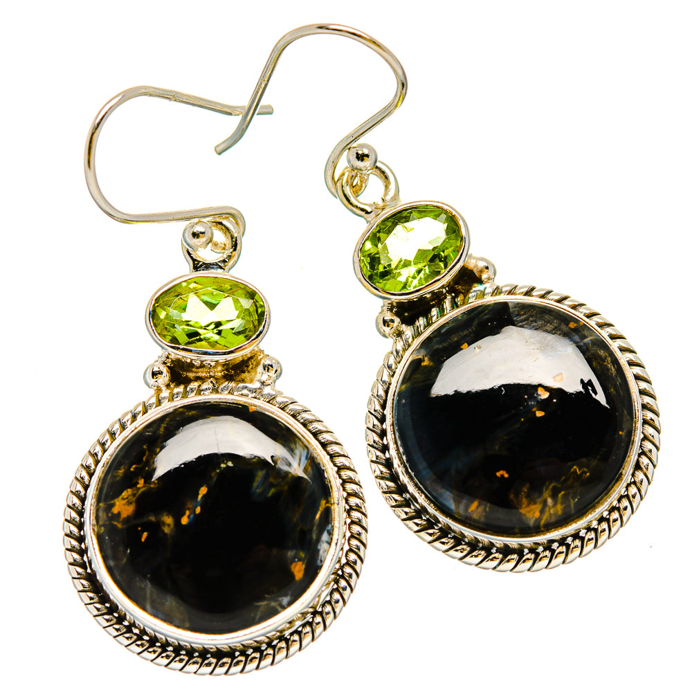 Pietersite Earrings handcrafted by Ana Silver Co - EARR429948 - Photo 2