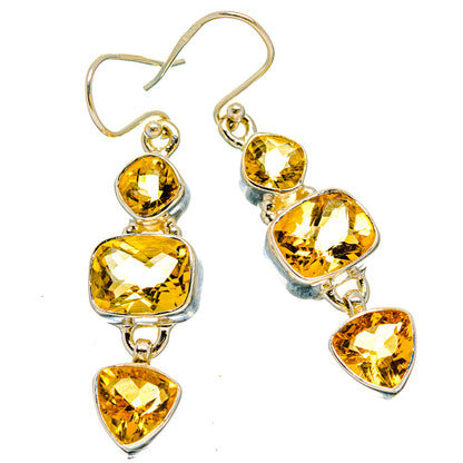 Citrine Earrings handcrafted by Ana Silver Co - EARR429969 - Photo 2