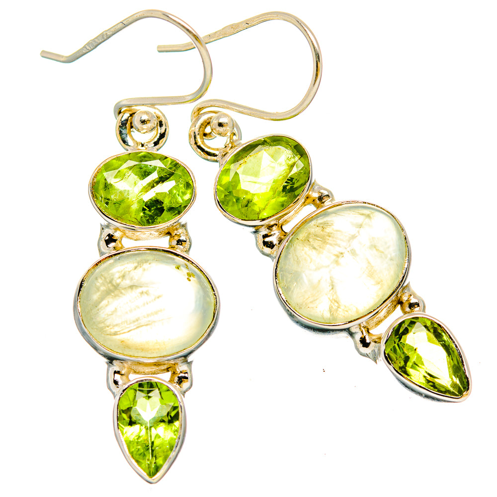 Prehnite Earrings handcrafted by Ana Silver Co - EARR429972 - Photo 2