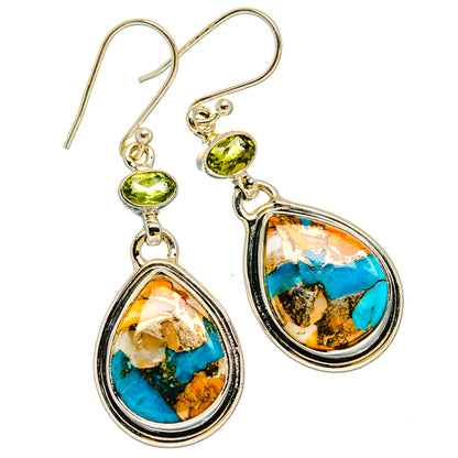 Spiny Oyster Turquoise Earrings handcrafted by Ana Silver Co - EARR429975 - Photo 2