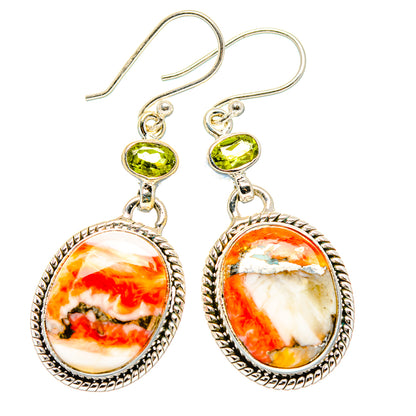 Orange Copper Composite Turquoise Earrings handcrafted by Ana Silver Co - EARR429996 - Photo 2