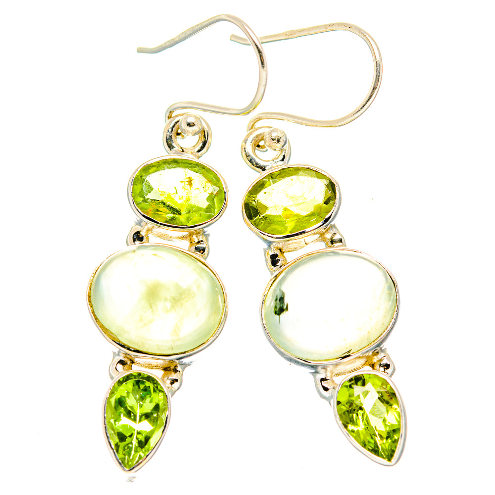 Prehnite Earrings handcrafted by Ana Silver Co - EARR430003 - Photo 2