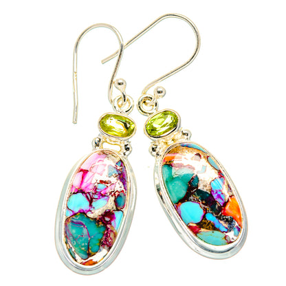 Spiny Oyster Turquoise Earrings handcrafted by Ana Silver Co - EARR430005 - Photo 2