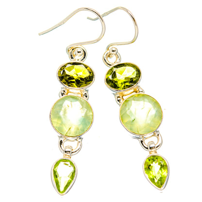 Prehnite Earrings handcrafted by Ana Silver Co - EARR430011 - Photo 2