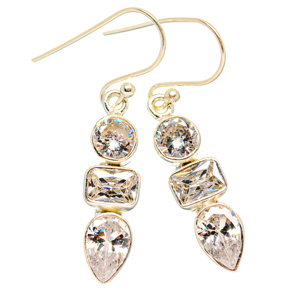 White Quartz Earrings handcrafted by Ana Silver Co - EARR430031 - Photo 2