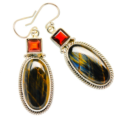 Pietersite Earrings handcrafted by Ana Silver Co - EARR430035 - Photo 2