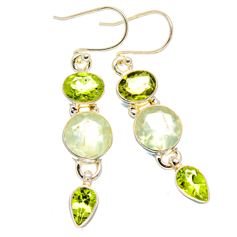 Prehnite Earrings handcrafted by Ana Silver Co - EARR430044 - Photo 2