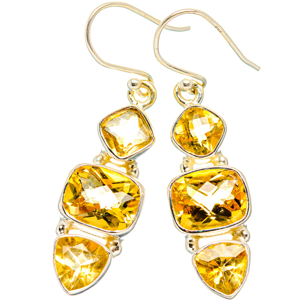 Citrine Earrings handcrafted by Ana Silver Co - EARR430045 - Photo 2