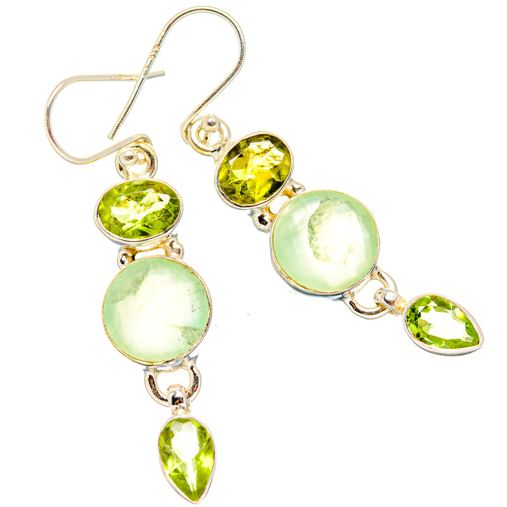 Prehnite Earrings handcrafted by Ana Silver Co - EARR430058 - Photo 2