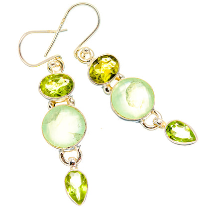 Prehnite Earrings handcrafted by Ana Silver Co - EARR430058 - Photo 2