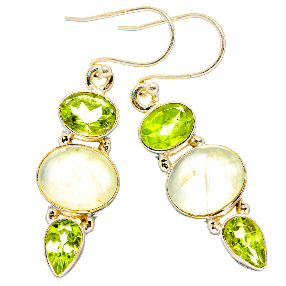 Prehnite Earrings handcrafted by Ana Silver Co - EARR430063 - Photo 2