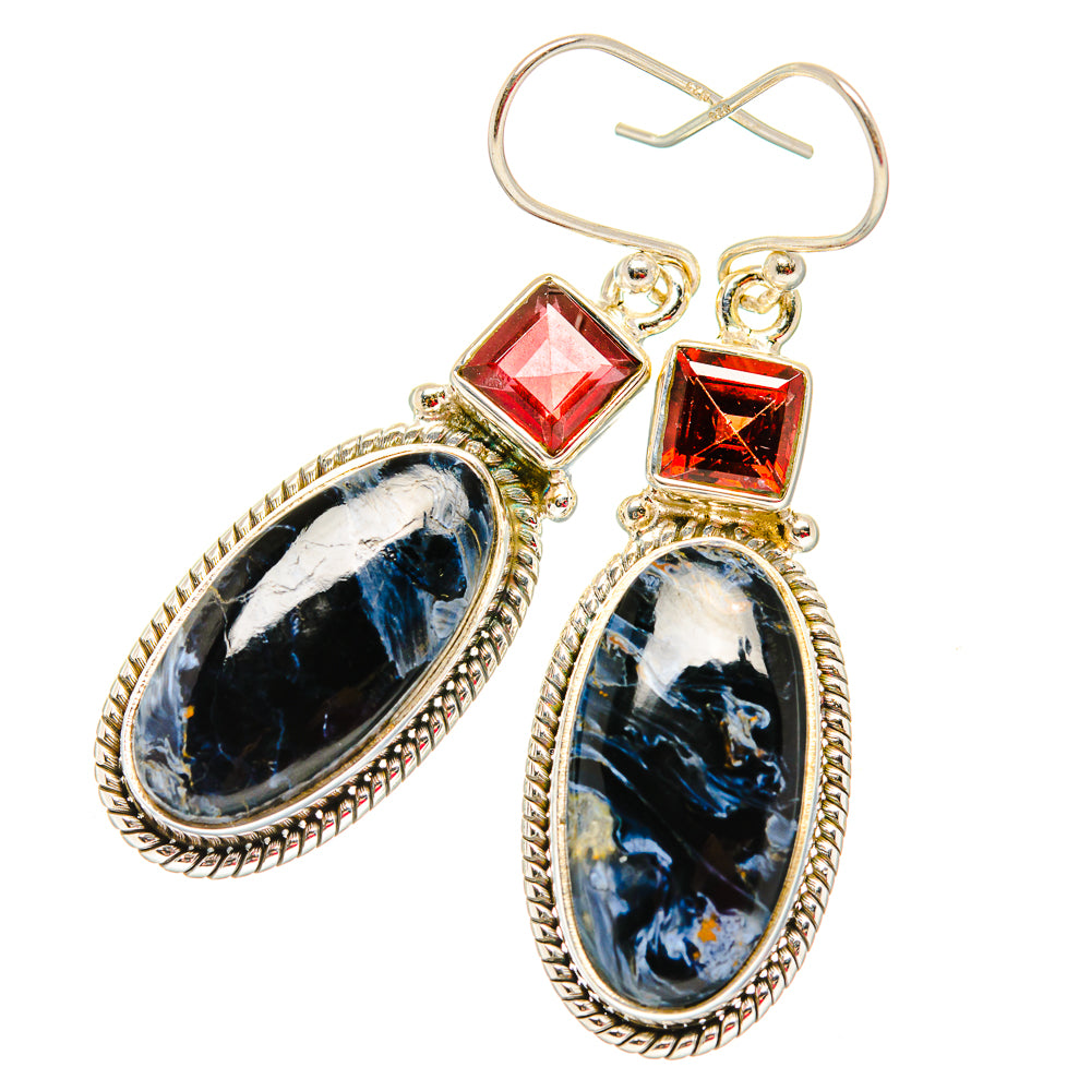 Pietersite Earrings handcrafted by Ana Silver Co - EARR430071 - Photo 2