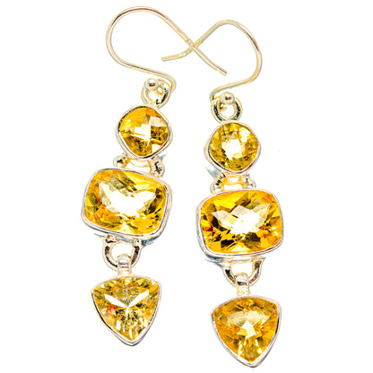 Citrine Earrings handcrafted by Ana Silver Co - EARR430075 - Photo 2