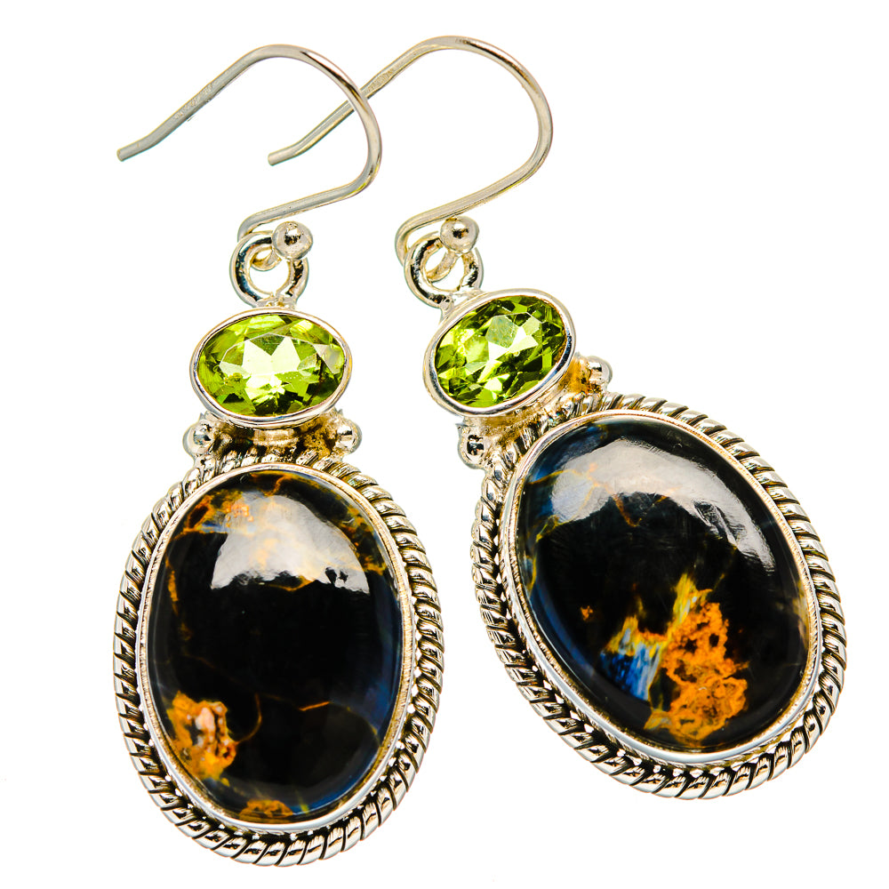 Pietersite Earrings handcrafted by Ana Silver Co - EARR430081 - Photo 2