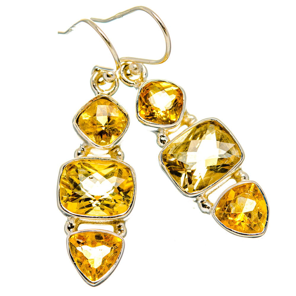 Citrine Earrings handcrafted by Ana Silver Co - EARR430082 - Photo 2