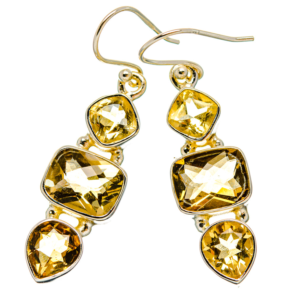 Citrine Earrings handcrafted by Ana Silver Co - EARR430090 - Photo 2