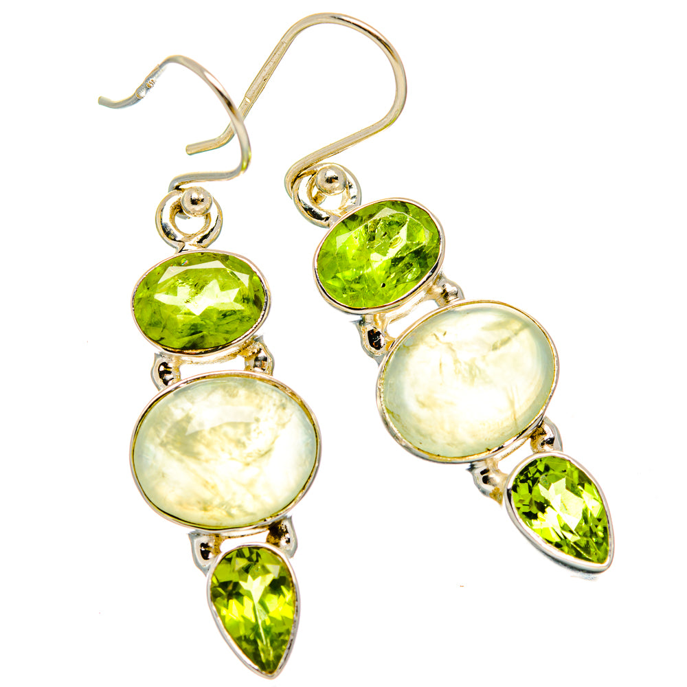 Prehnite Earrings handcrafted by Ana Silver Co - EARR430092 - Photo 2