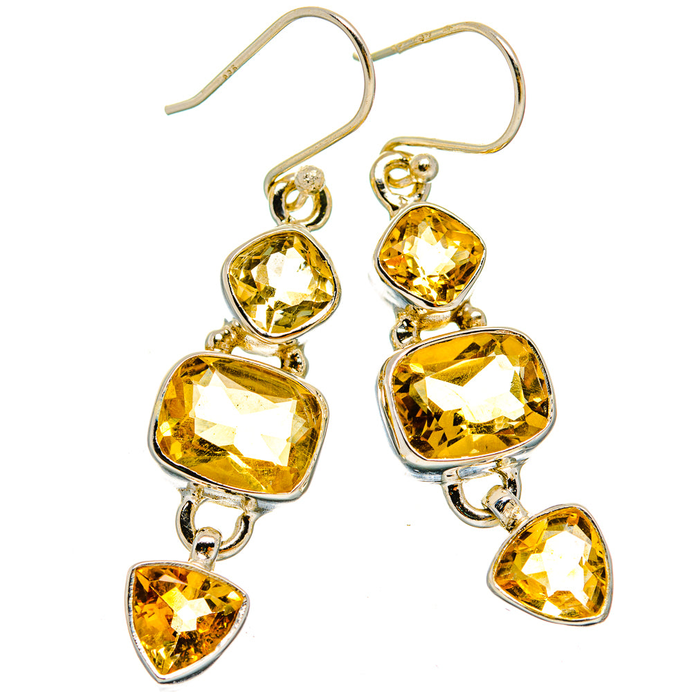 Citrine Earrings handcrafted by Ana Silver Co - EARR430096 - Photo 2
