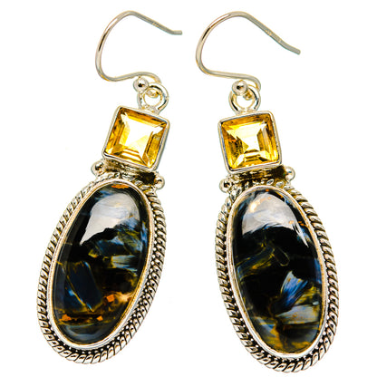 Pietersite Earrings handcrafted by Ana Silver Co - EARR430106 - Photo 2