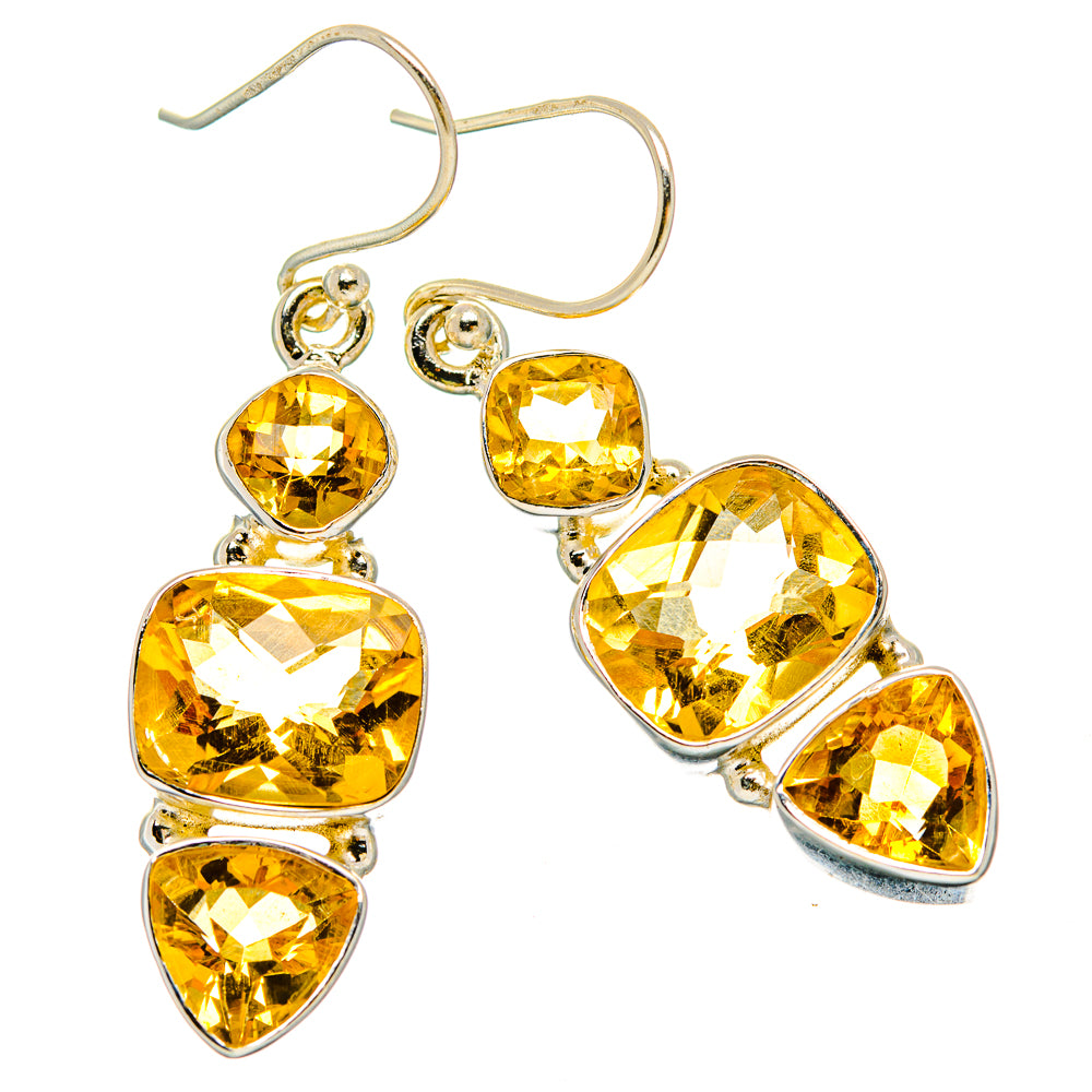 Citrine Earrings handcrafted by Ana Silver Co - EARR430107 - Photo 2